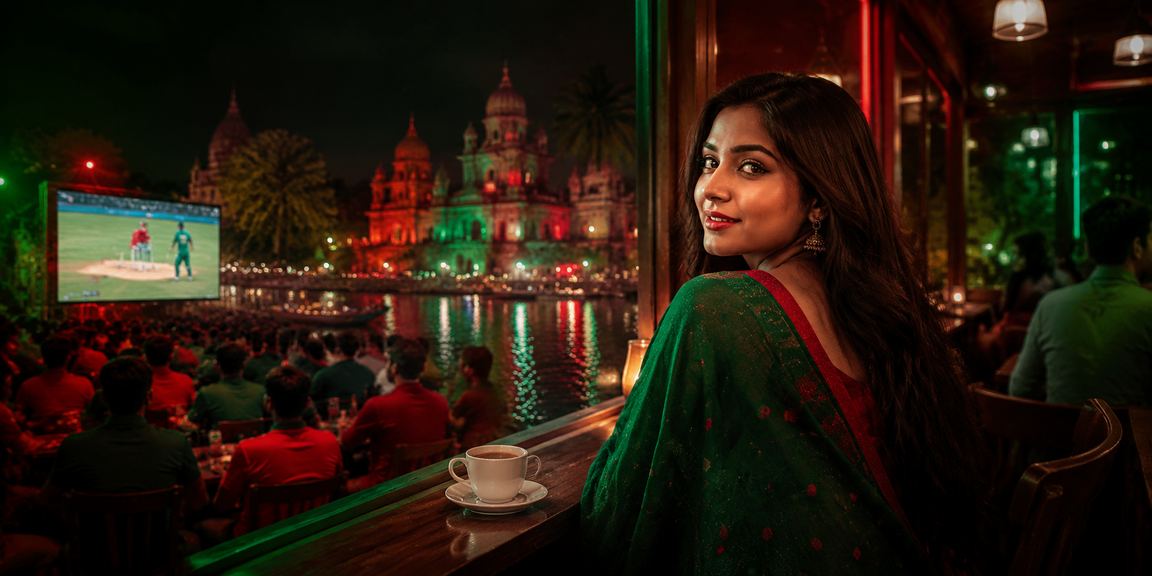 বাংলাদেশ ক্রিকেট ম্যাচে লাল সবুজ থিমে বেটিং