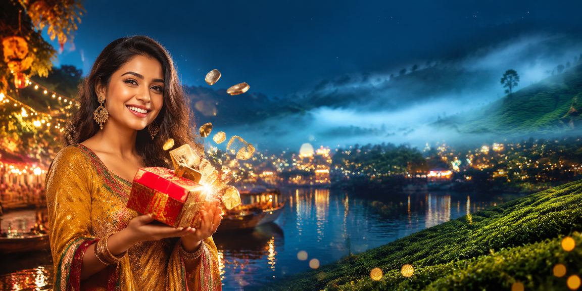 Entertainment casino scene with tea garden setting in Khulna